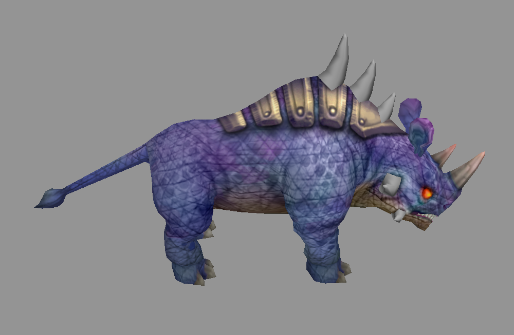 紫色犀牛手绘模型3dmax绑定模型 带动画文件插图2