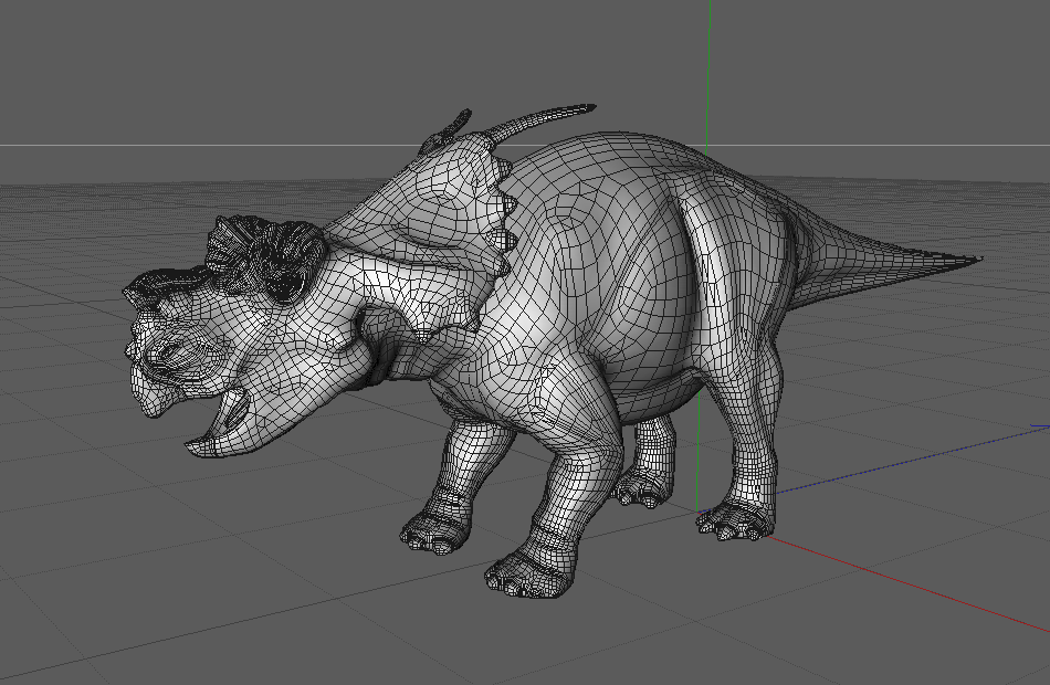 河神龙Achelousaurus写实C4D动物模型插图2