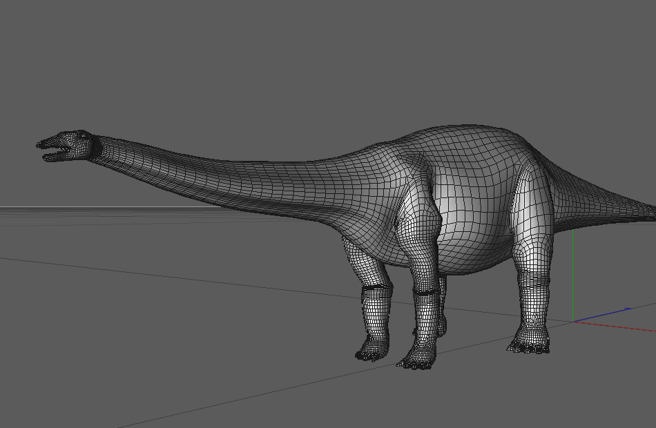 迷惑龙Apatosaurus梁龙C4D模型插图1