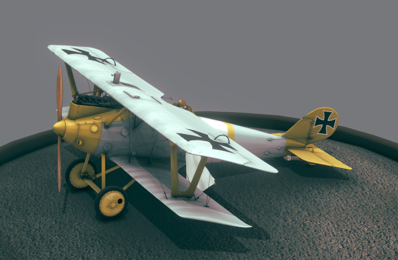 一战德国法尔茨d-iii三翼战斗机CG模型插图1