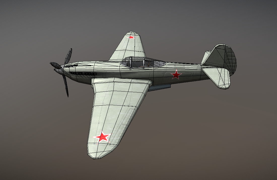 二战时期苏联战斗机yak-9飞机3d模型插图1