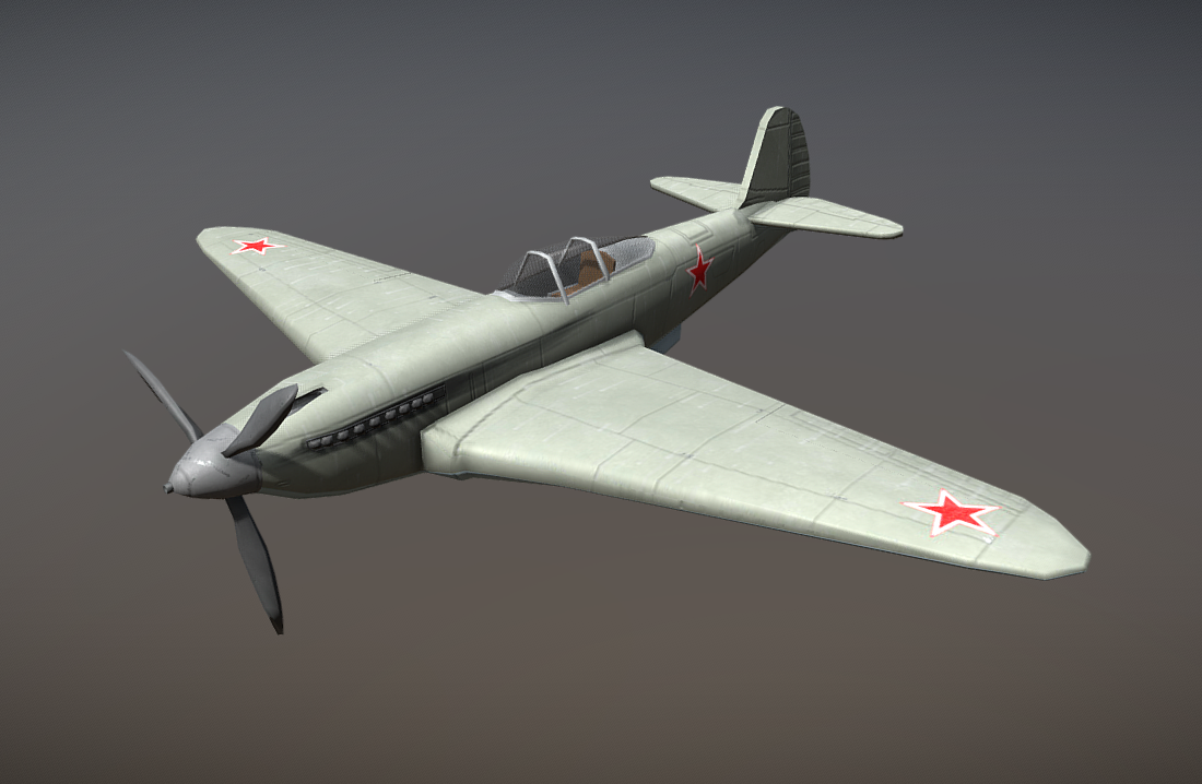 二战时期苏联战斗机yak-9飞机3d模型插图