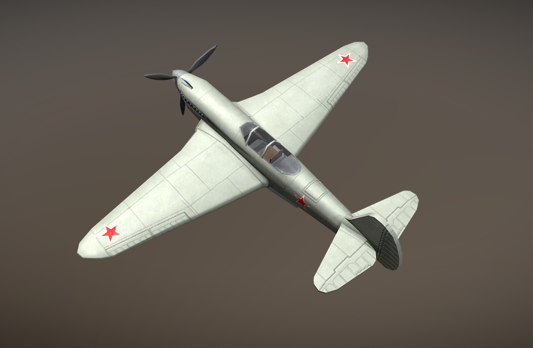 二战时期苏联战斗机yak-9飞机3d模型插图2