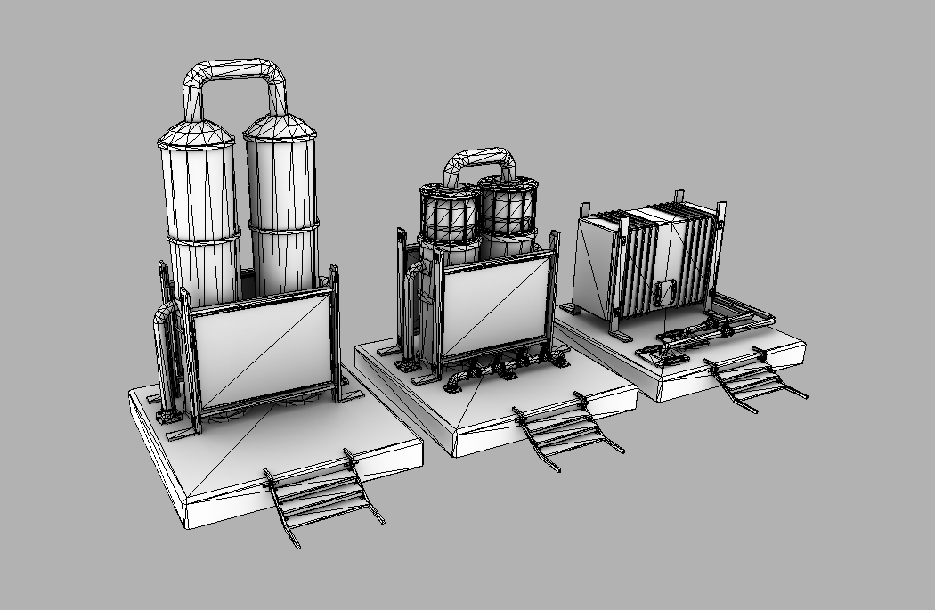 石油加工厂炼油机器抽油机管道3d模型插图4