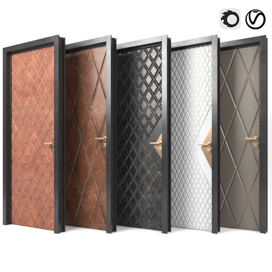 5个门不同材质门集合3d模型插图4