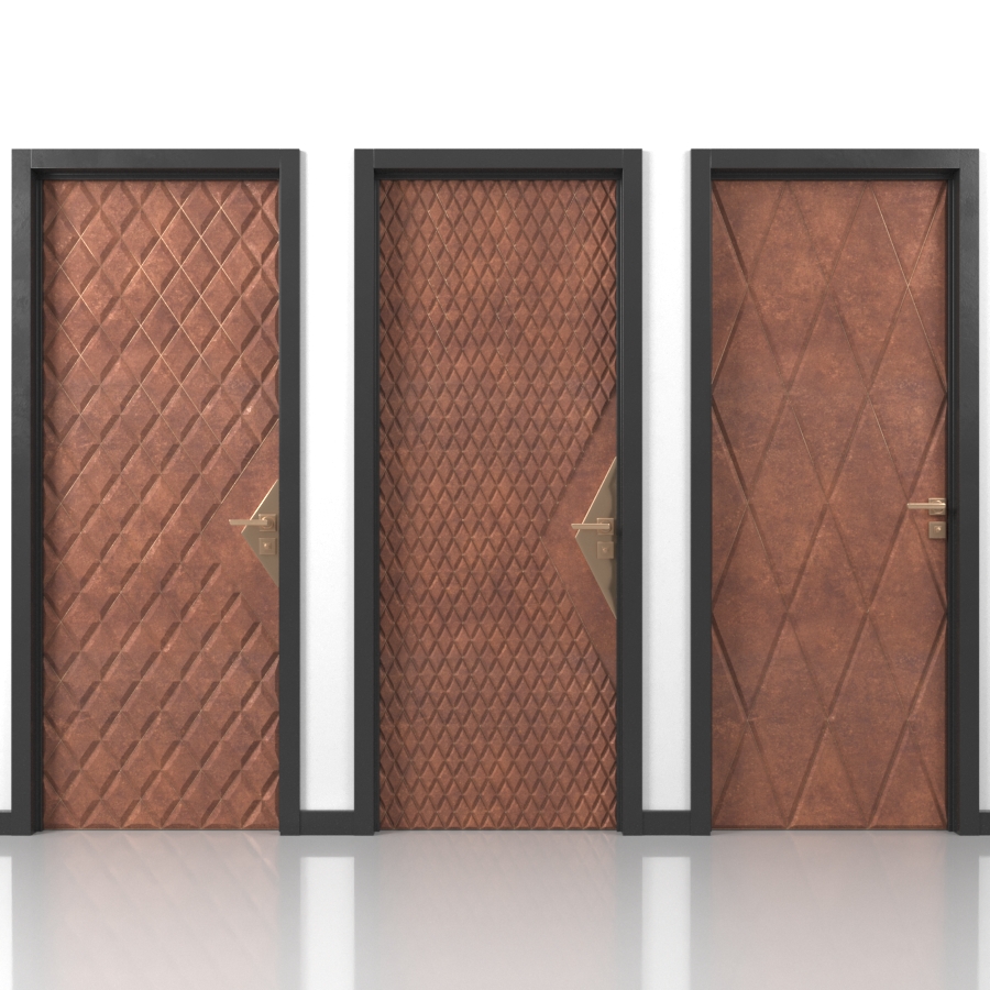 5个门不同材质门集合3d模型插图1