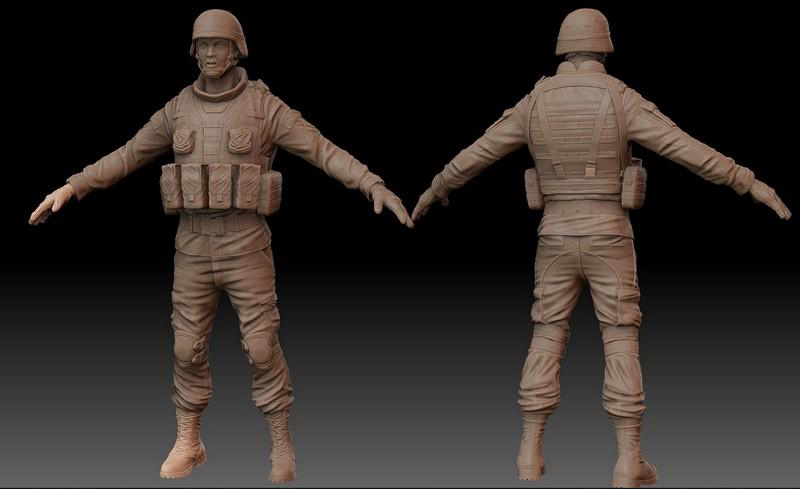 美国国民警卫队士兵次世代3d模型插图3