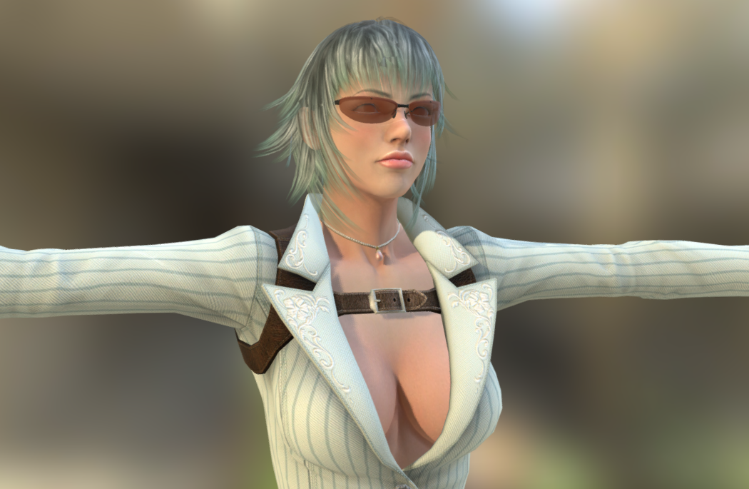 性感淑女科幻女战士次世代游戏角色3d模型插图6