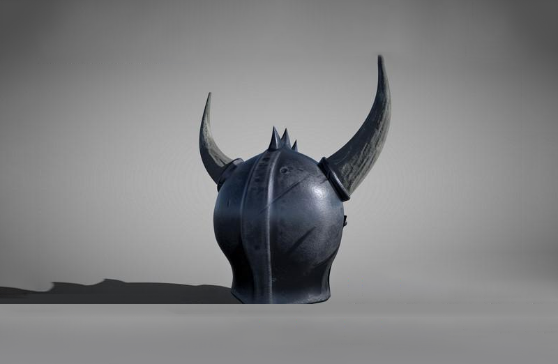 黑暗幻想头盔中世纪骑士面具头盔模型插图2
