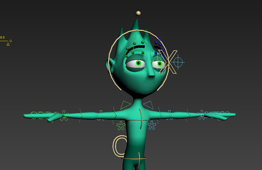绿色外星人外星生物角色绑定人物模型插图1