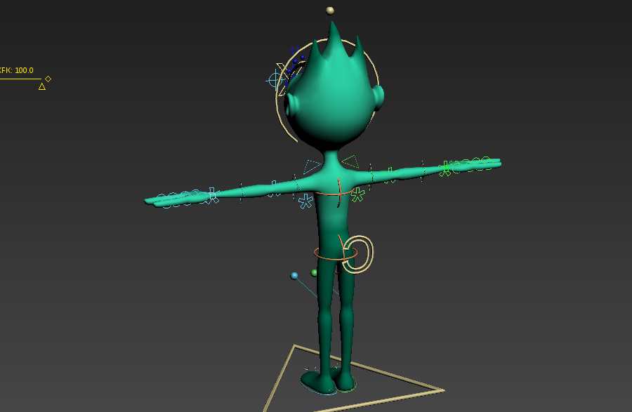 绿色外星人外星生物角色绑定人物模型插图2