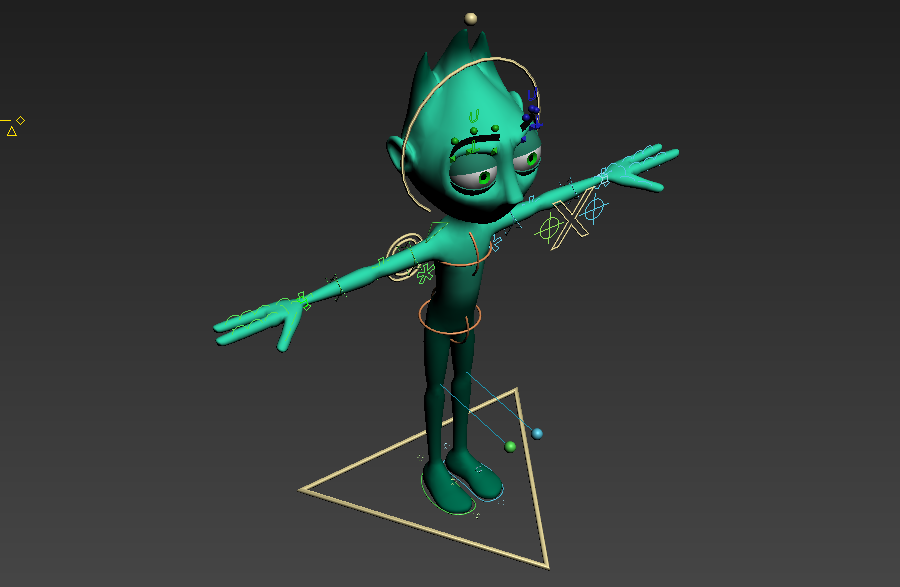 绿色外星人外星生物角色绑定人物模型插图4