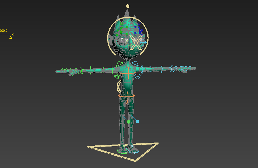 绿色外星人外星生物角色绑定人物模型插图3