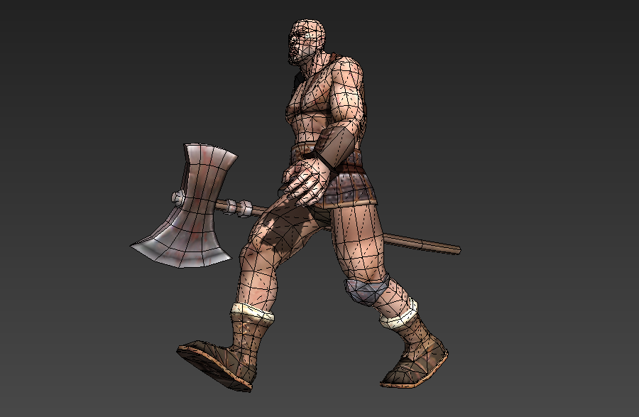 斧头武器古代罗马战士士兵3d游戏动作模型插图1