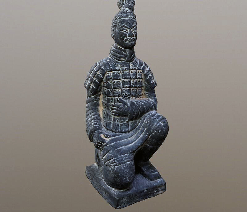 秦始皇兵马俑石雕古代士兵雕像3d模型插图