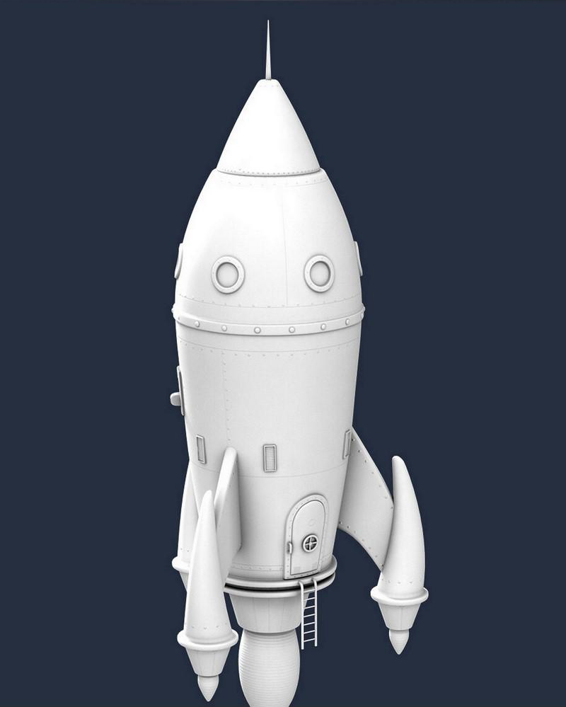 太空卫星火箭发射3d模型插图2