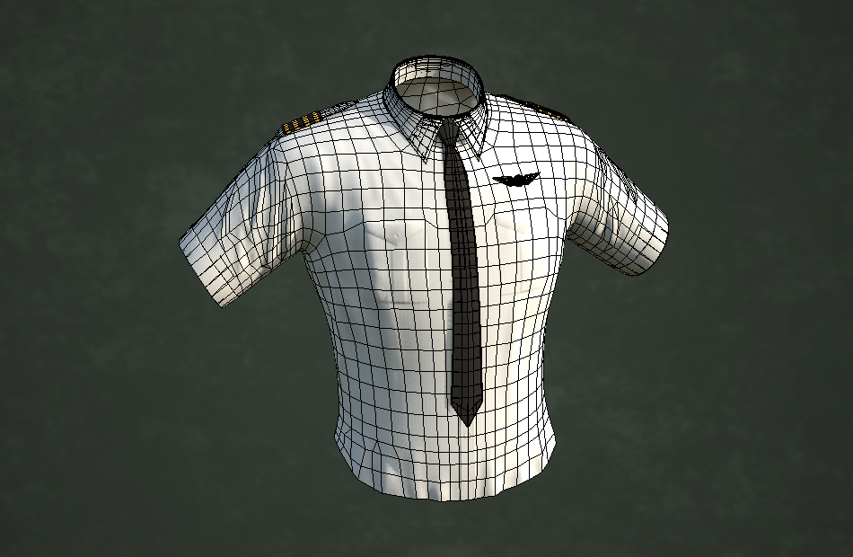 飞行员衬衫服装道具（游戏分辨率）插图1