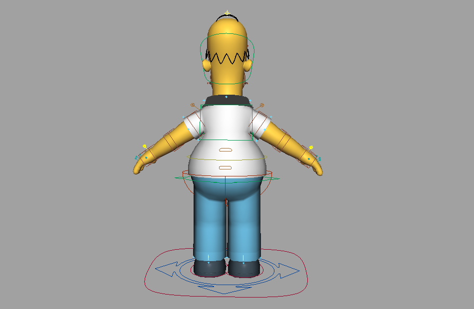 辛普森Simpson绑定角色，maya绑定模型下载插图2