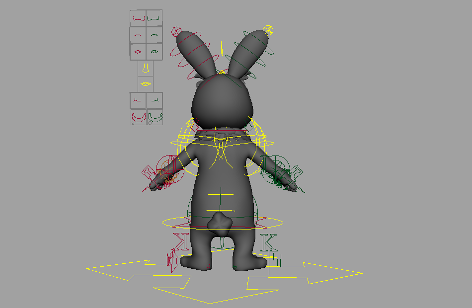 大门牙兔子rabbit_ik_setup动画角色maya绑定模型下载插图2