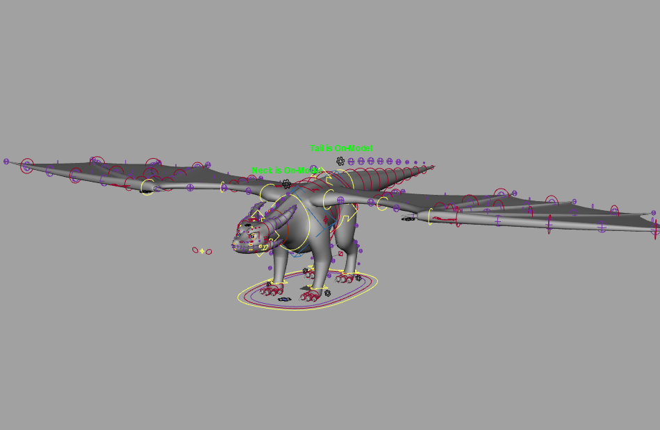 卡通恐龙arcTheDragon_v1.2绑定动画maya模型 带7套颜色贴图插图