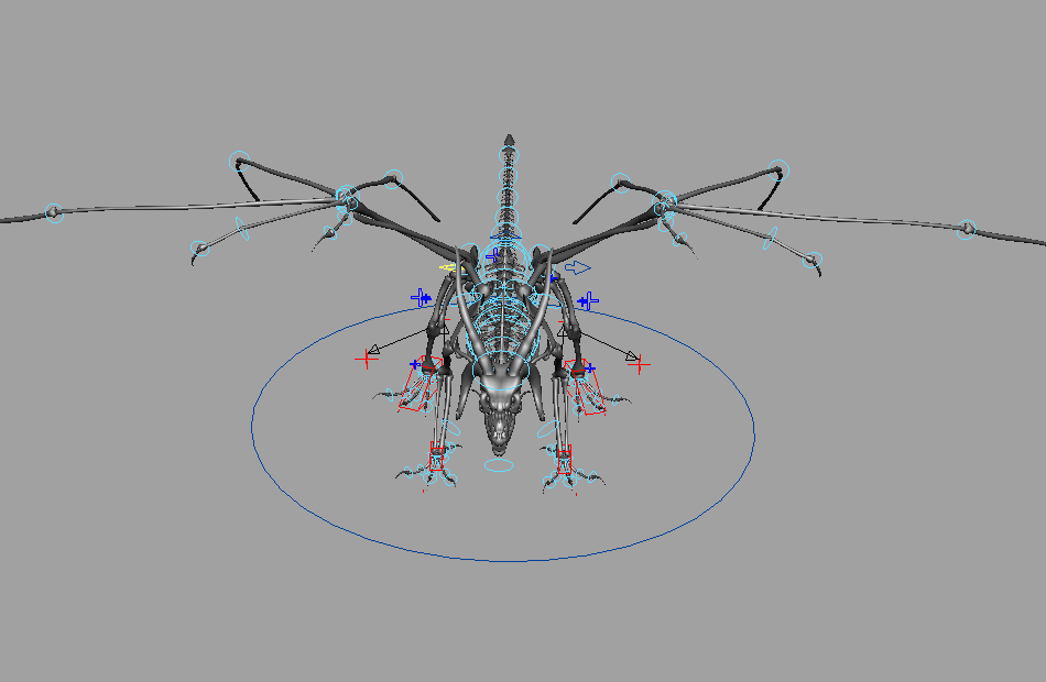 飞龙骨架dragon_rig_v2 maya绑定模型下载插图2