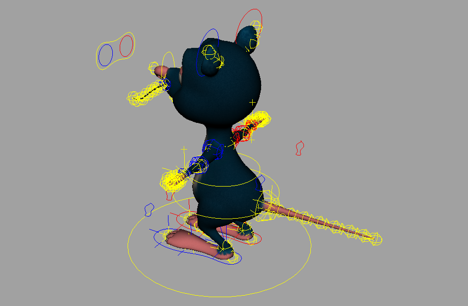 可爱的卡通老鼠laoshu_Project动画角色maya绑定模型插图2