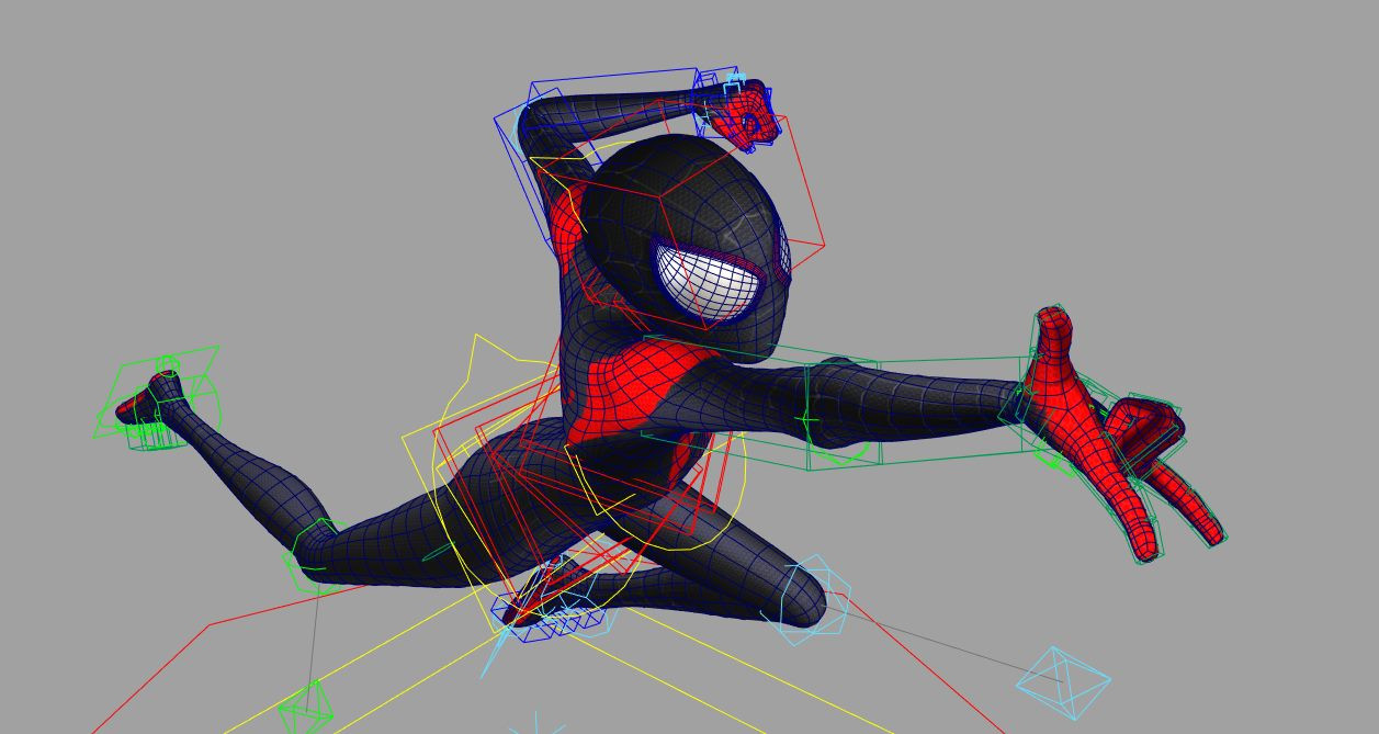 蜘蛛侠Spider Verse Rig动画角色maya绑定模型插图2