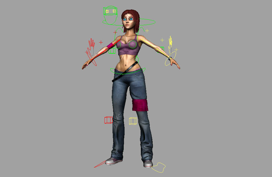 Maya骨骼绑定好的女性游戏角色 Kila_PT6_Project_Files模型下载插图