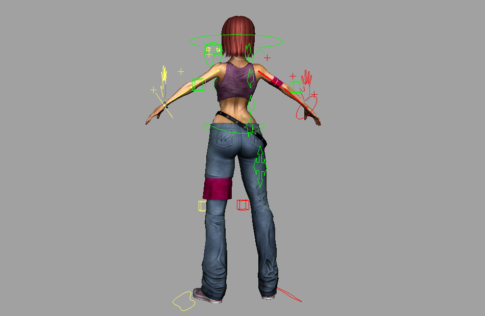 Maya骨骼绑定好的女性游戏角色 Kila_PT6_Project_Files模型下载插图1