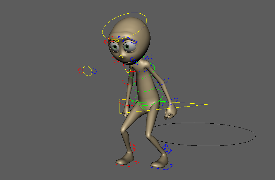 搬箱子木偶人跑步动画小人maya绑定模型，非常棒插图5