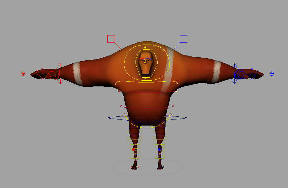 卡通巨人AnimationMentor的绑定maya模型，超棒的角色绑定。插图