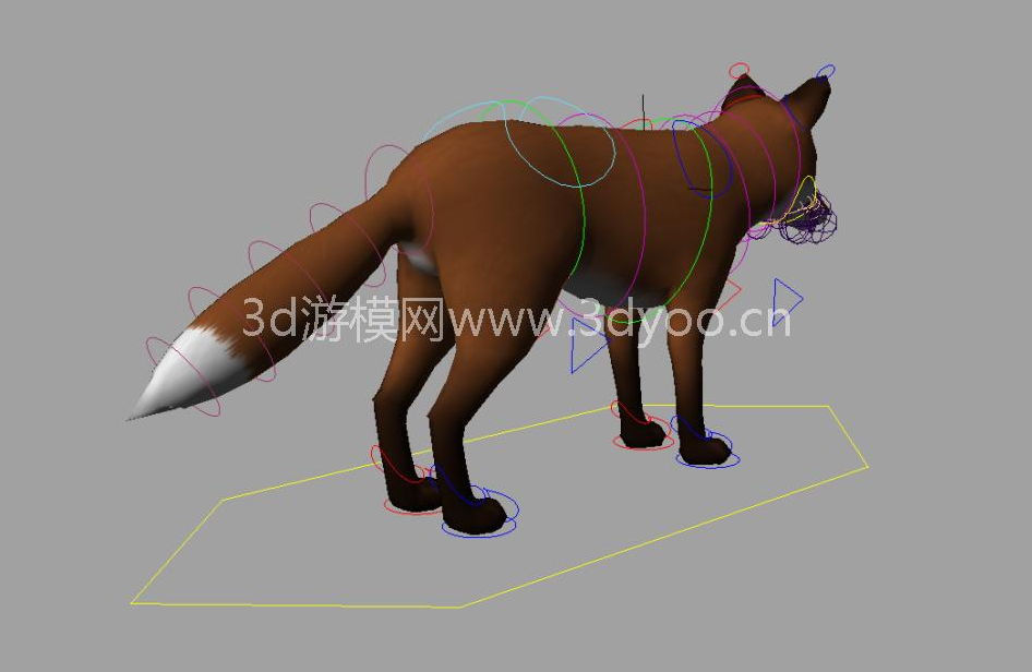 狐狸maya绑定模型_Fox 3D Mod动画必备模型插图1