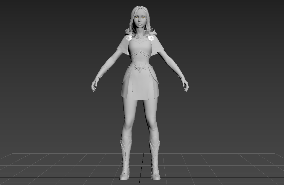 漂亮的女骑士Lux_Face中世纪女战士3d次世代游戏模型下载插图4