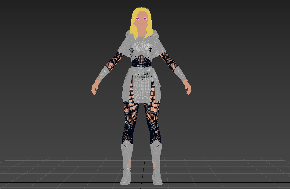 漂亮的女骑士Lux_Face中世纪女战士3d次世代游戏模型下载插图5