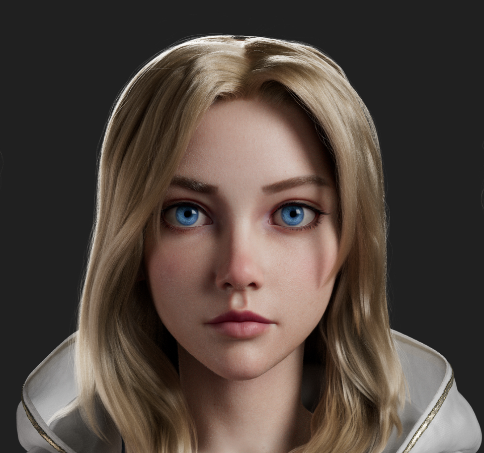 漂亮的女骑士Lux_Face中世纪女战士3d次世代游戏模型下载插图2