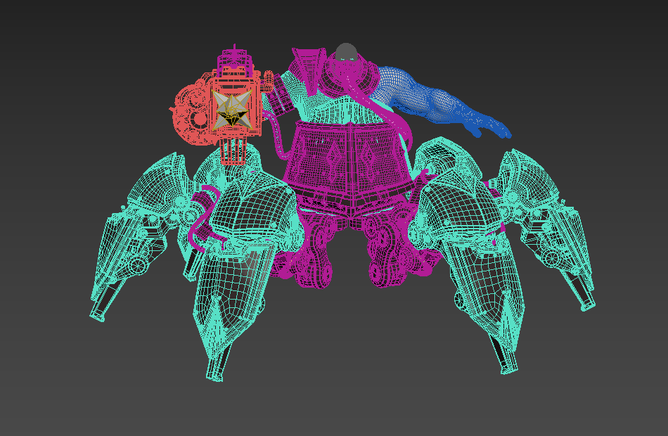 精品蜘蛛机械怪物BOOS_Urgot_Reaction次世代3d游戏模型下载插图5