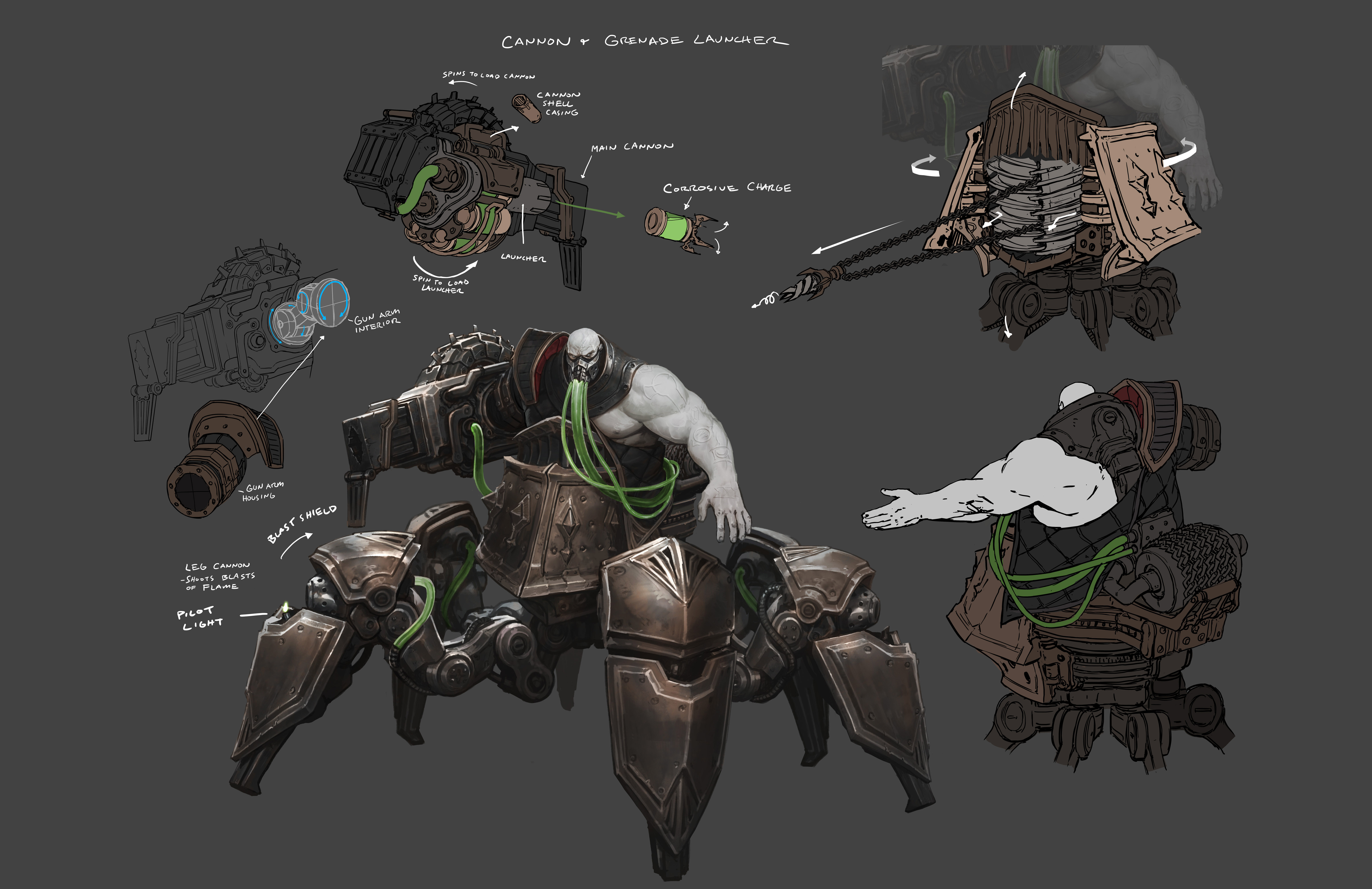 精品蜘蛛机械怪物BOOS_Urgot_Reaction次世代3d游戏模型下载插图2