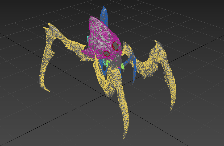 恐怖的紫色蜘蛛怪物Voidling3d次世代游戏模型下载插图6