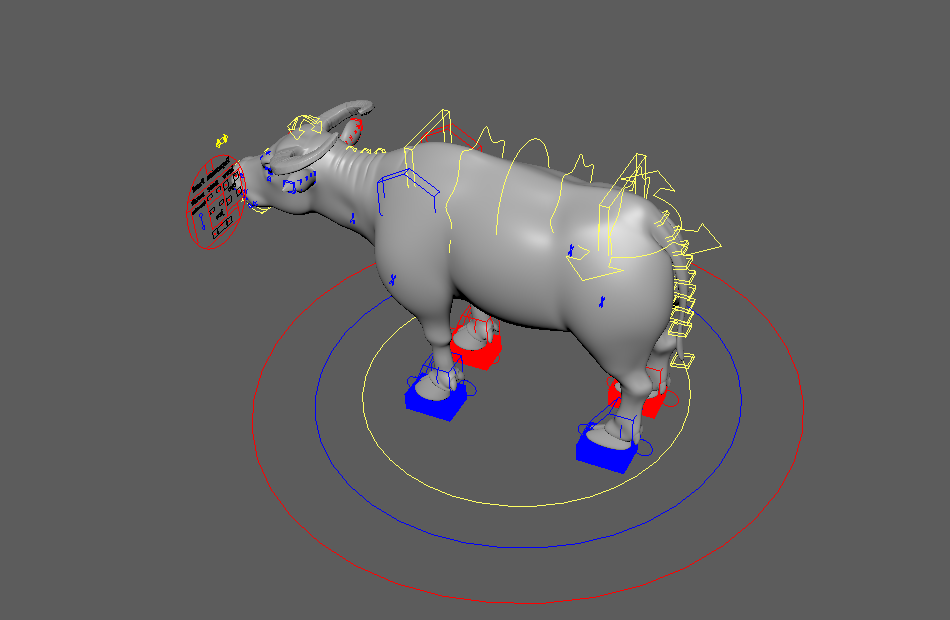 写实水牛Cattle RIG绑定模型下载插图1