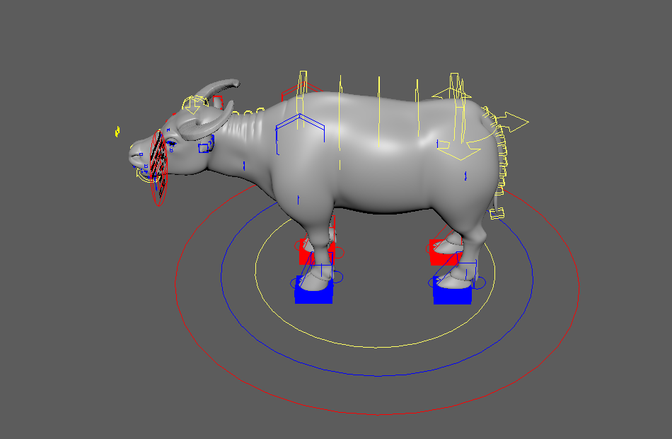 写实水牛Cattle RIG绑定模型下载插图2