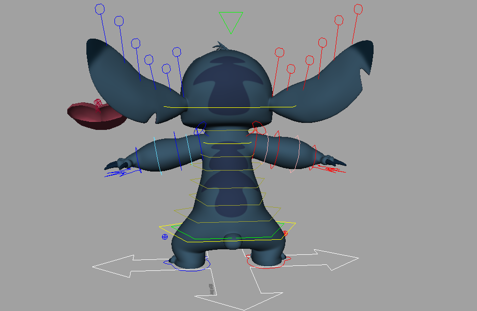 星际宝贝史迪奇Stitch动画角色maya绑定模型下载插图2