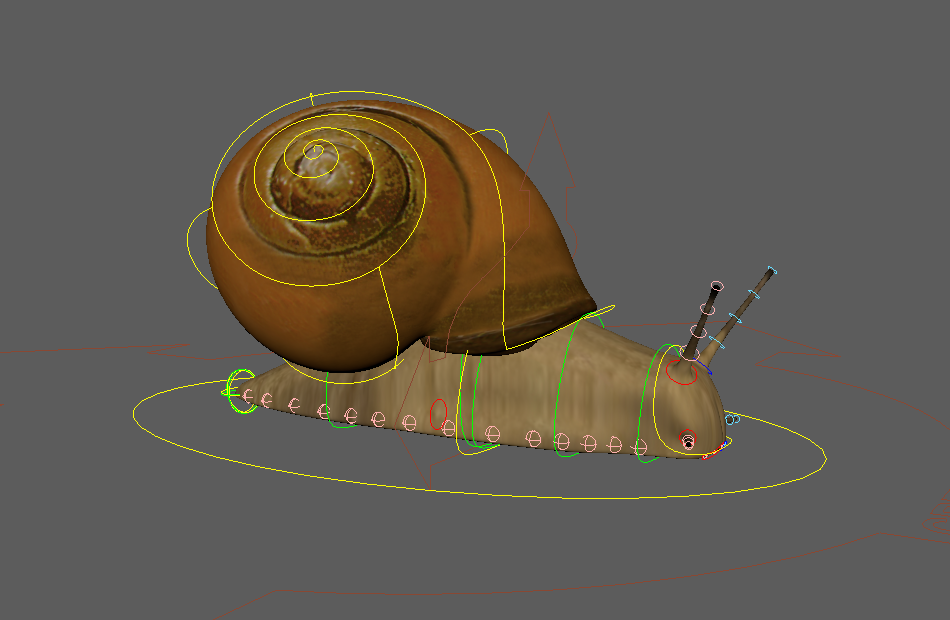 蜗牛maya绑定模型下载插图1