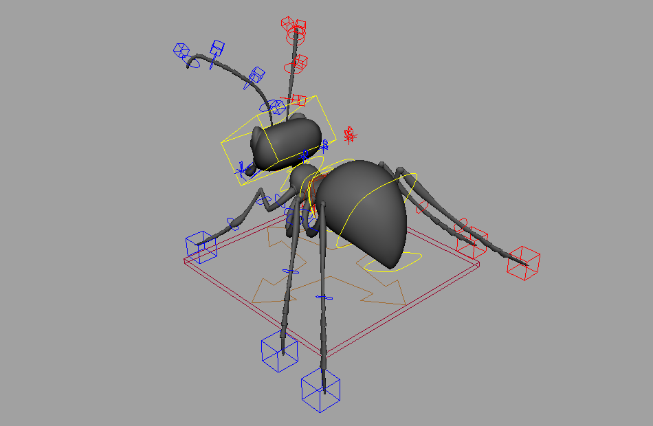 写实蚂蚁Ant Rig 3D Model+maya绑定模型下载插图1