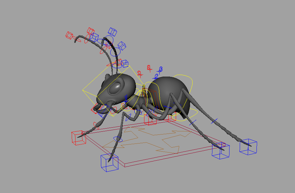 写实蚂蚁Ant Rig 3D Model+maya绑定模型下载插图