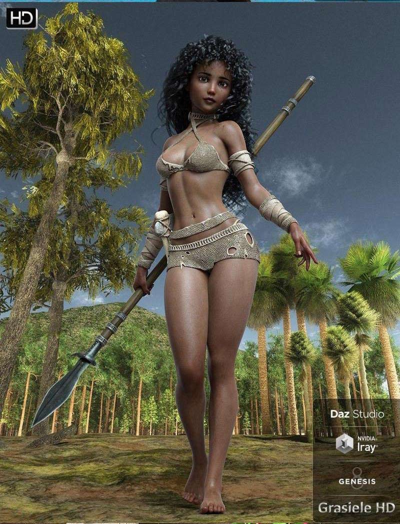 Grasiele HD for Geneis 8 Female黑人女孩DAZ 3D模型下载插图3