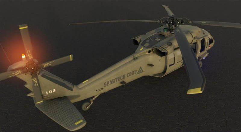 美国武装直升机-黑鹰直升机DarkHawk Helicopter模型下载插图2