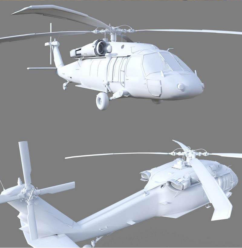 美国武装直升机-黑鹰直升机DarkHawk Helicopter模型下载插图4