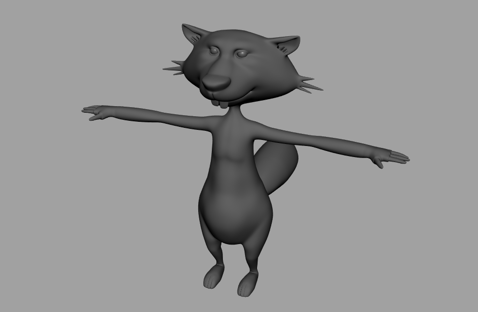 可爱的浣熊raccoon四边形模型+maya白模下载插图