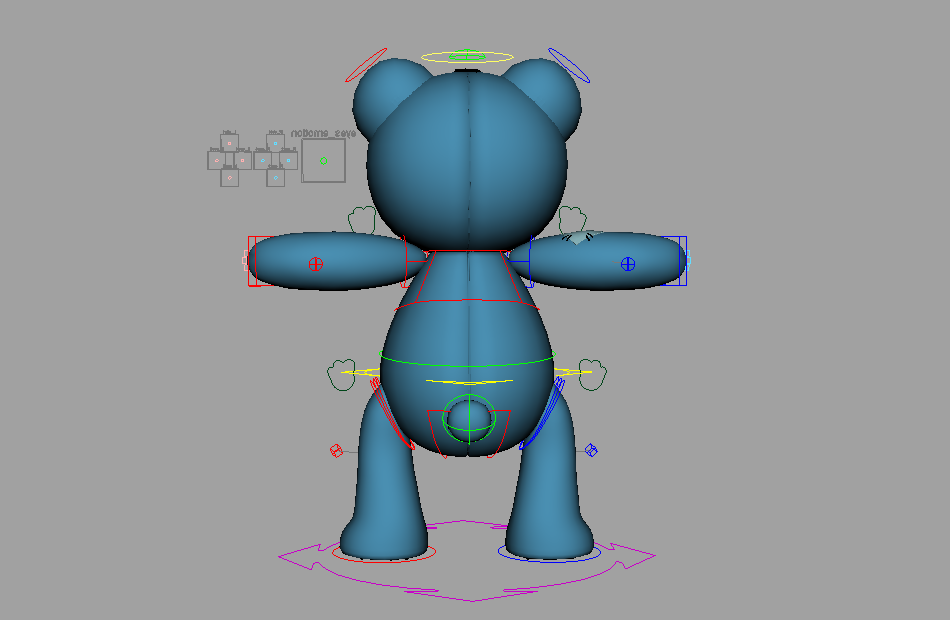 玩具熊TEDDY_RIG角色maya绑定模型下载插图1