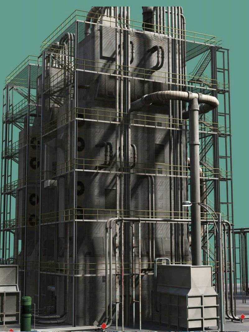 钢铁提炼厂工厂石油工厂DAZ3D场景模型下载插图3